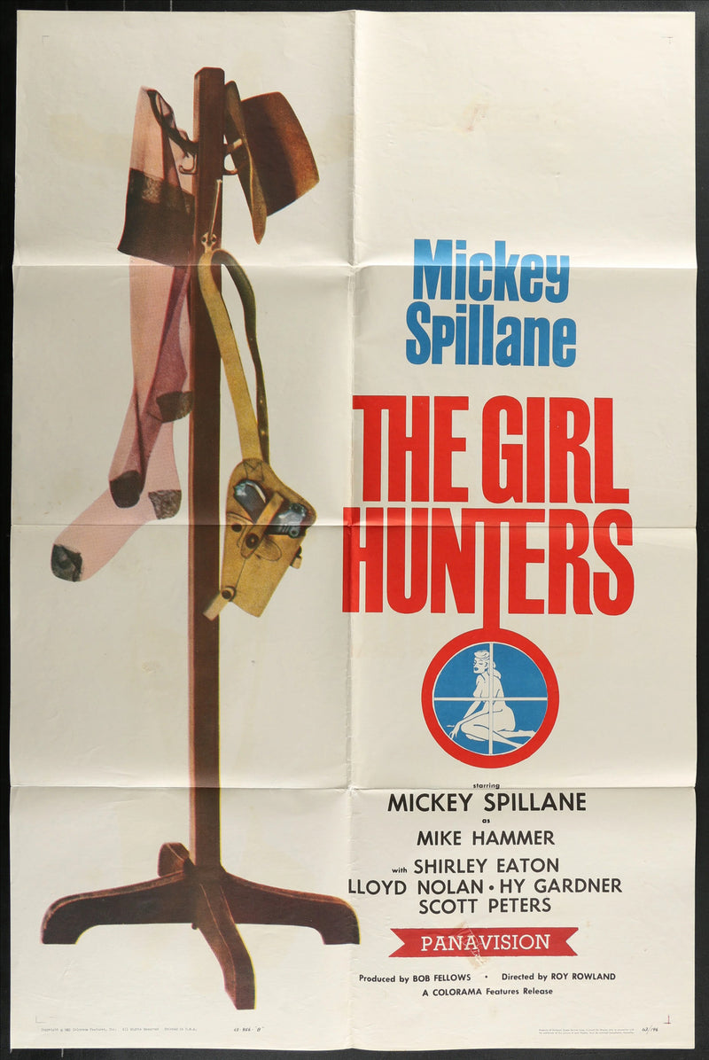 The Girl Hunters (1963) Original Movie Poster Folded 27x41