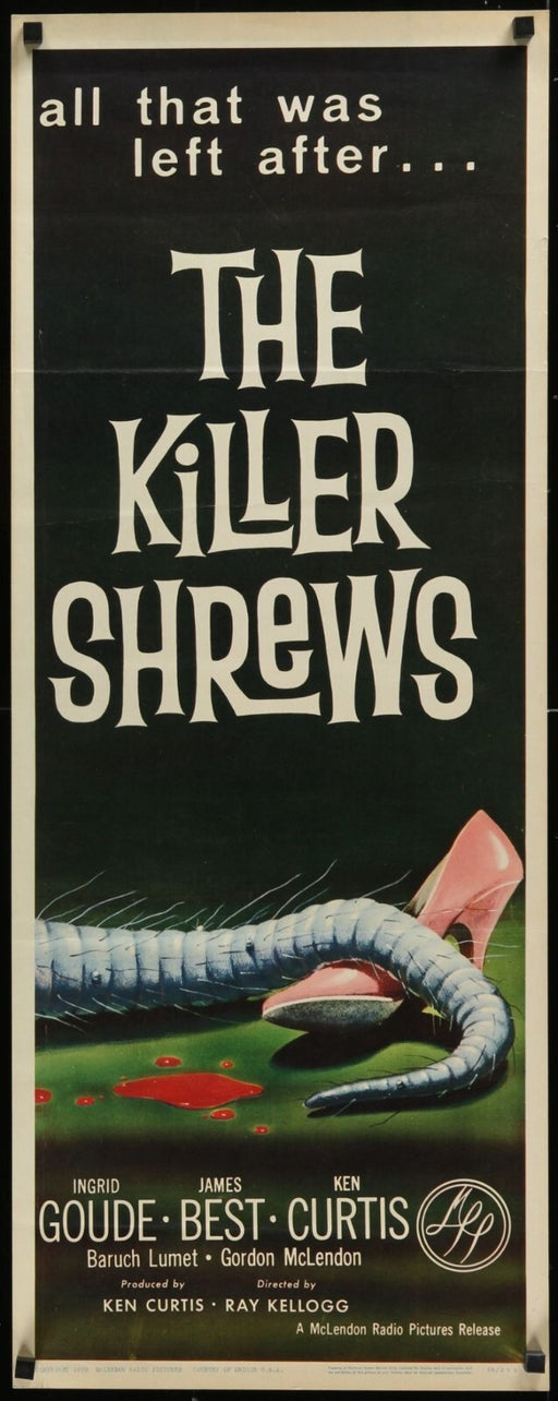 The Killer Shrews (1959) Original Insert Movie Poster 14x36
