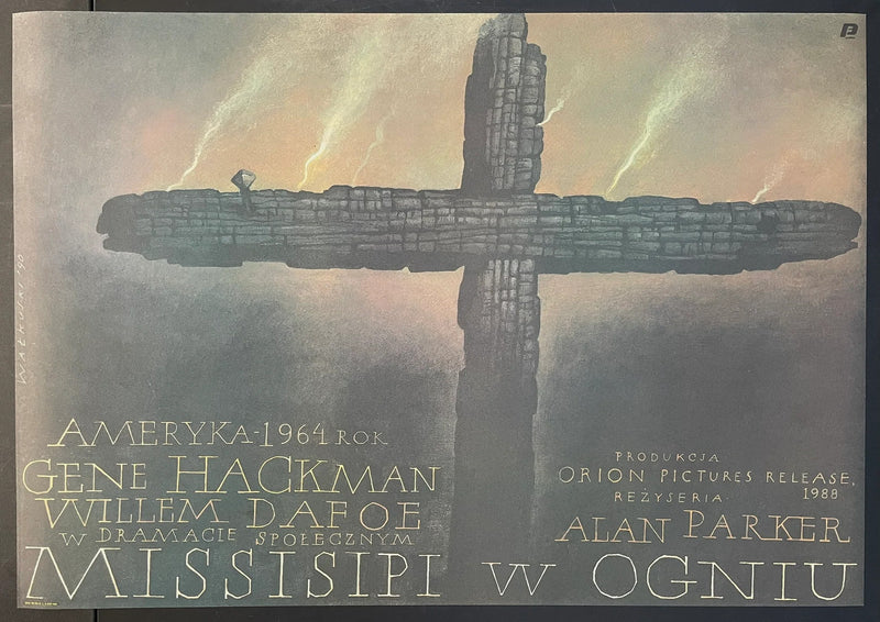 Mississippi w Ogniu (1988) Original Polish Movie Poster 26x37