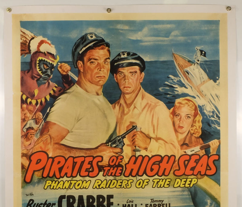 Pirates of the High Seas (1950) Linenbacked Restored Columbia Serial Poster