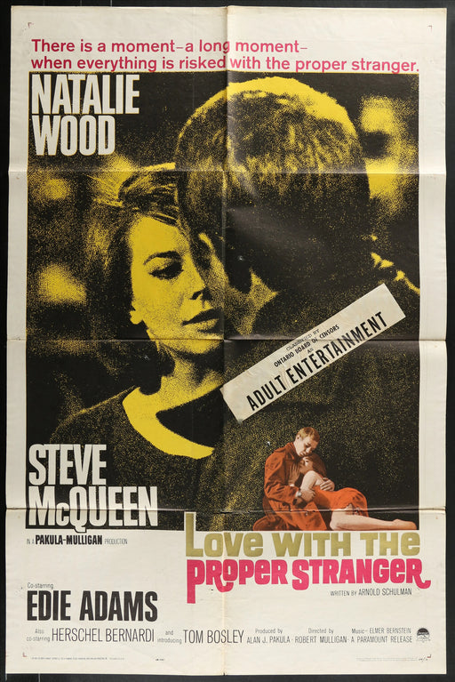 Love with the Proper Stranger (1963) Original Movie Poster Folded 27x41