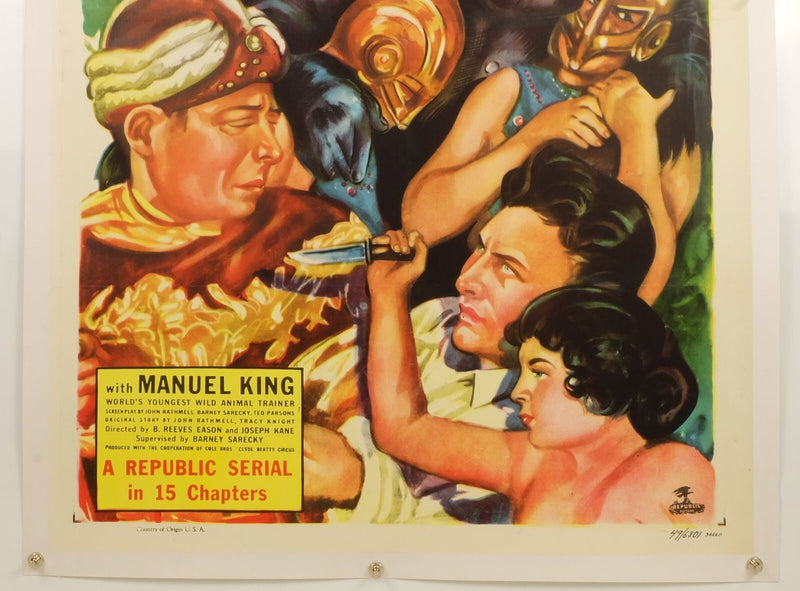 Darkest Africa (1936) Linenbacked Restored Republic Serial Poster 27.25x41