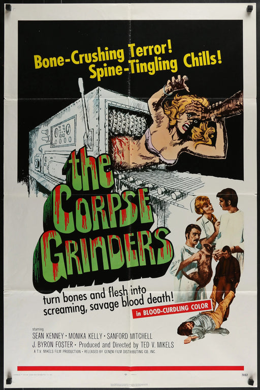 THE CORPSE GRINDERS (1971) Original One Sheet 27x41 Movie Poster Horror