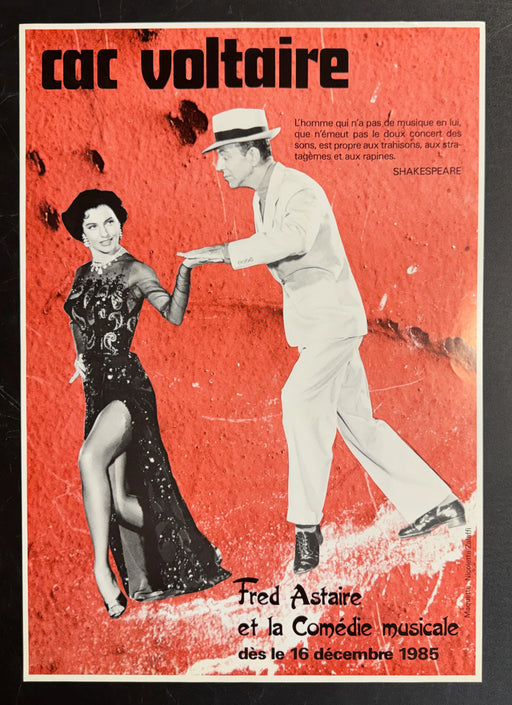 Fred Astaire & La Comédie Musicale (1985) CAC Voltaire French Poster 15.75x22.75