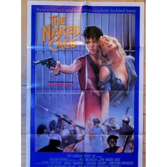 The Naked Cage (1986) Original Movie Poster Folded 27x41 Linda Blair