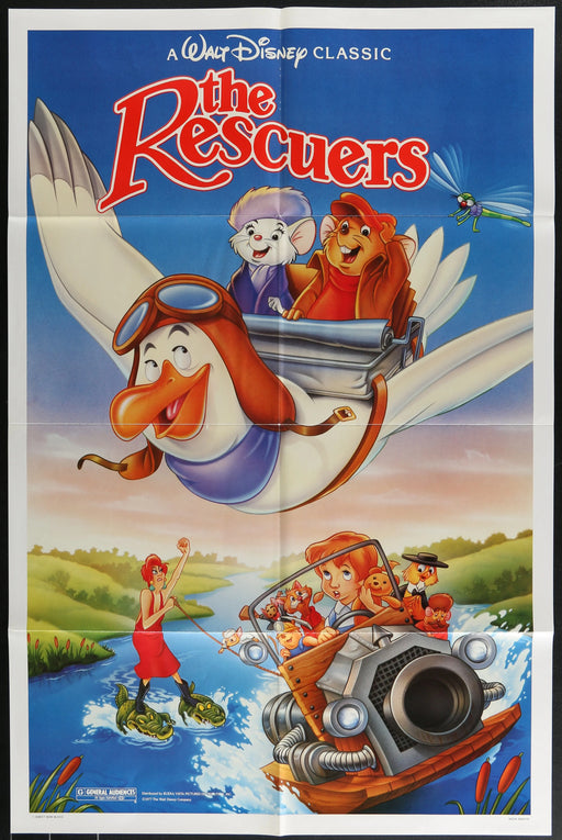 The Rescuers (1977/1989 Re-Release) Original Movie Poster Folded 27x41