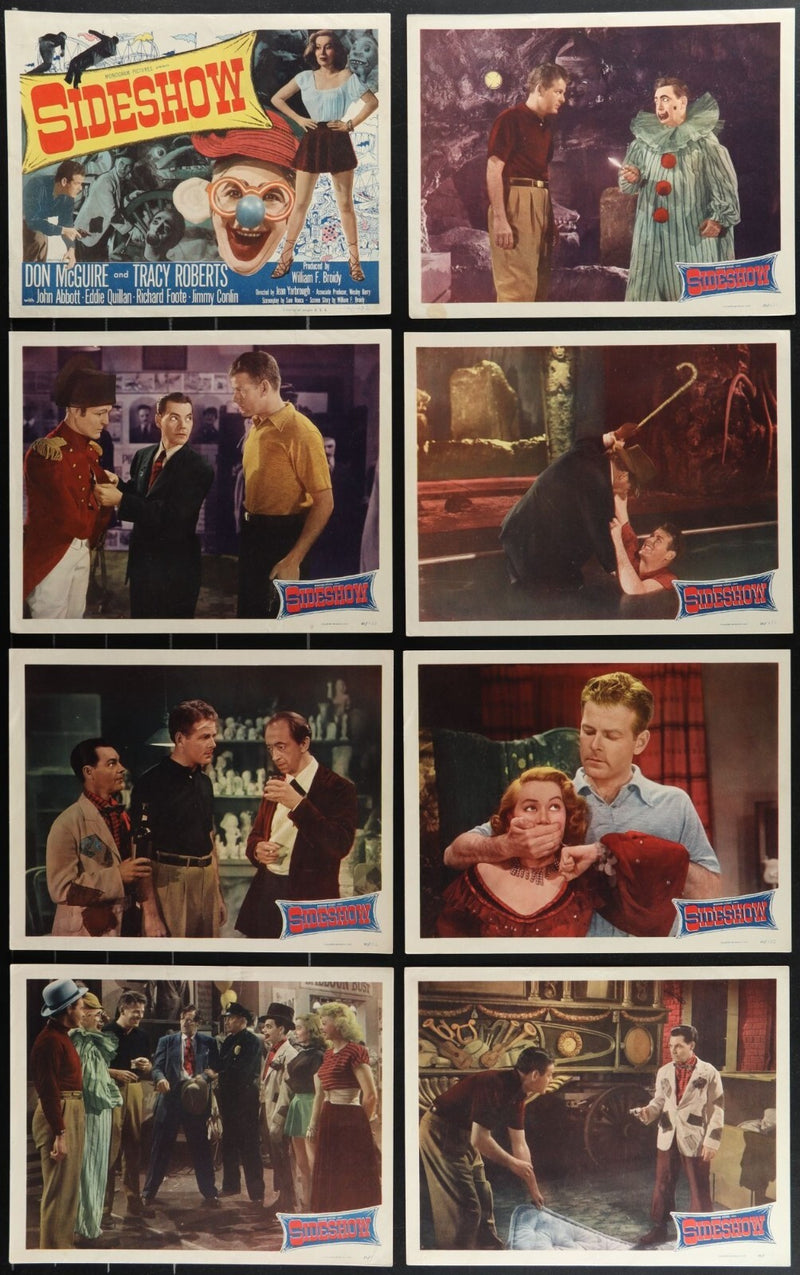 Sideshow (1950) Original Lobby Card Movie Poster Set 11x14