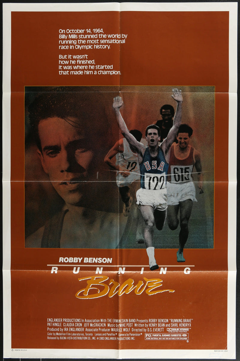 Running Brave (1983) Original Movie Poster Folded 27x41