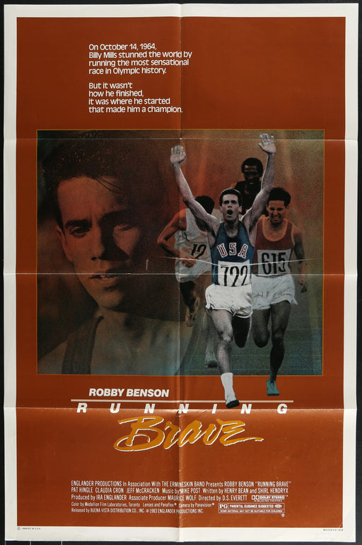 Running Brave (1983) Original Movie Poster Folded 27x41