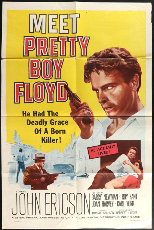 Pretty Boy Floyd (1960) Original Movie Poster Folded 27x41
