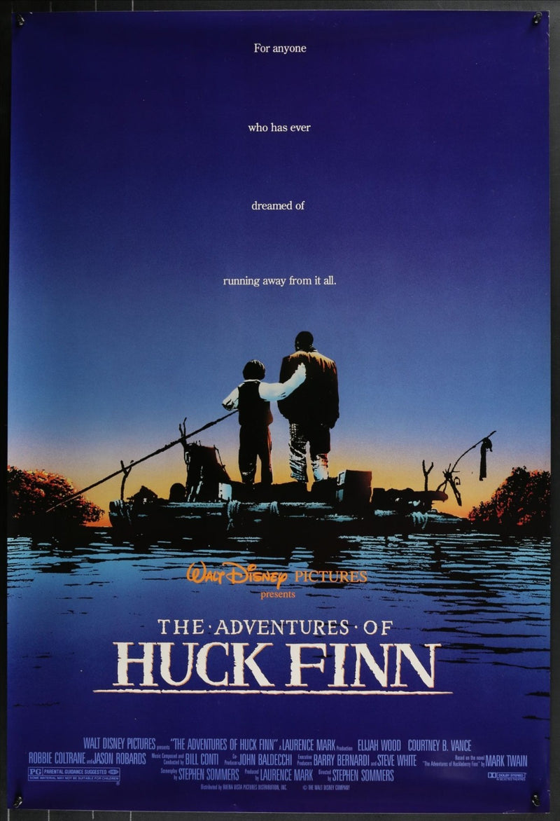 The Adventures of Huck Finn (1993) Original DS Movie Poster Rolled 27x40