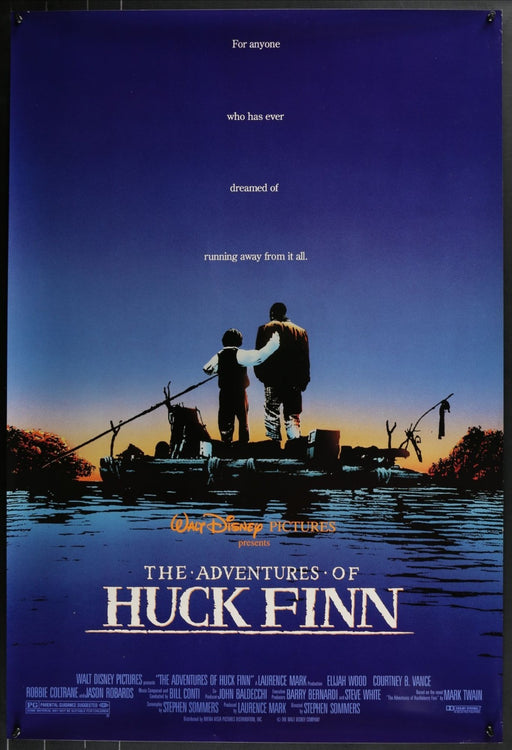 The Adventures of Huck Finn (1993) Original DS Movie Poster Rolled 27x40