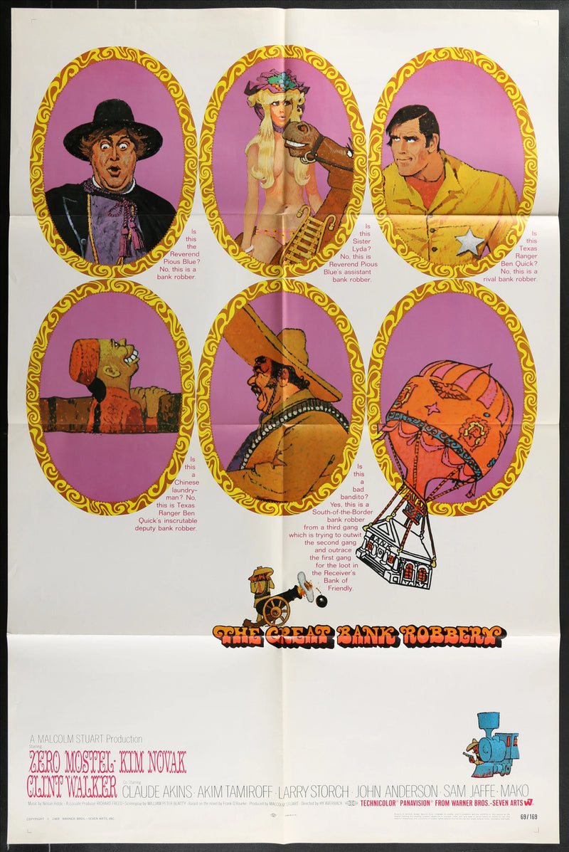 The Great Bank Robbery (1969) Original Movie Poster Folded 27x41