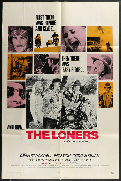 The Loners (1972) Original Movie Poster Folded 27x41
