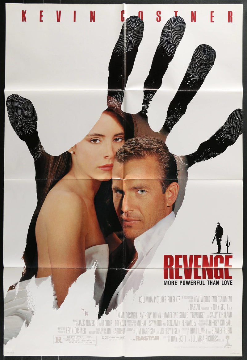 Revenge (1990) Original Movie Poster Folded 27x40