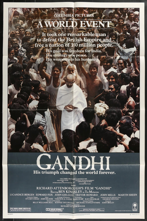 Gandhi (1982) Original Movie Poster Folded 27x41