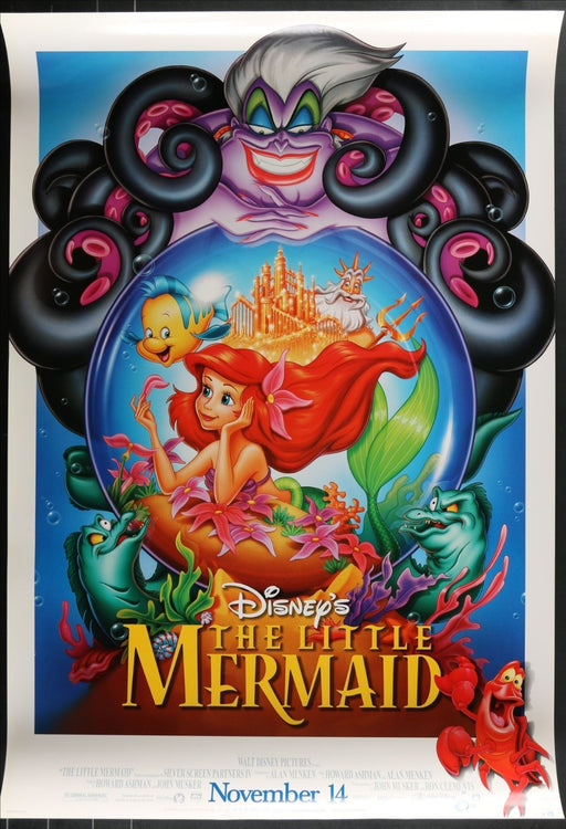 The Little Mermaid (R1997) Original Double-sided Movie Poster Rolled 27x40
