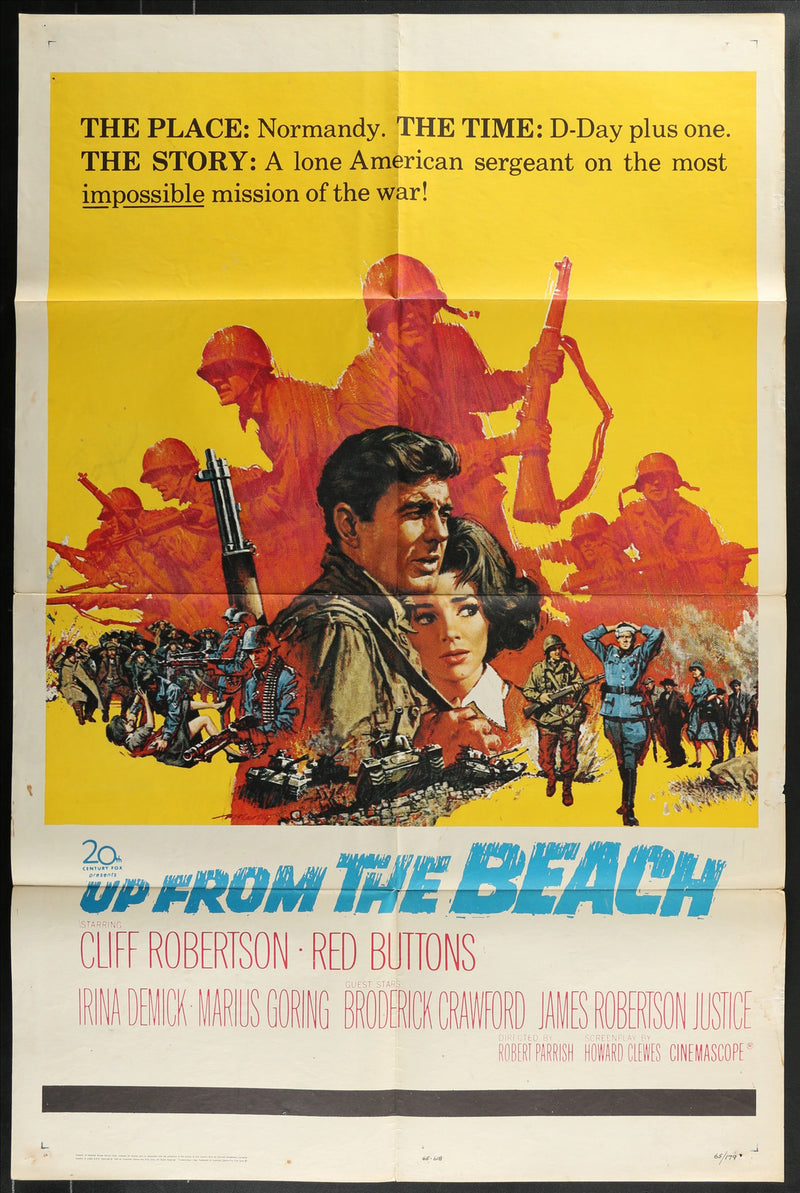 Up from the Beach (1965) Original Movie Poster Folded 27x41