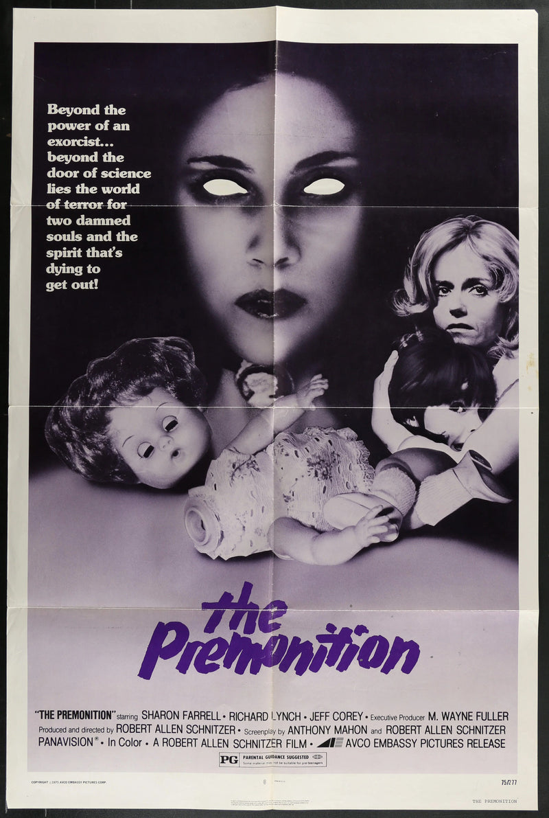 The Premonition (1975) Original Horror Movie Poster Folded 27x41