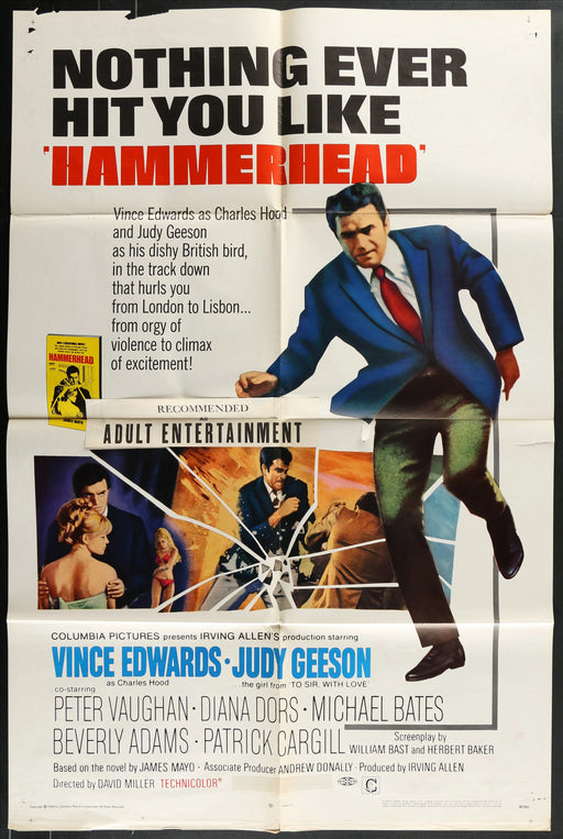 Hammerhead (1968) Original Movie Poster Folded 27x41