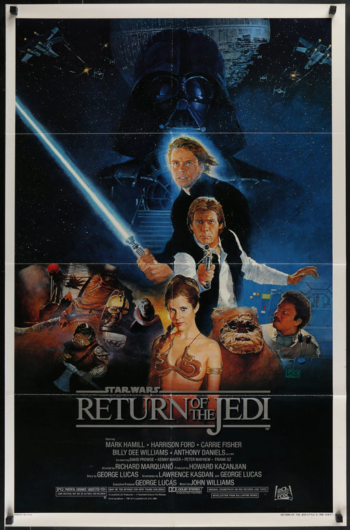 RETURN OF THE JEDI (1983) Original One Sheet 27x41 Movie Poster