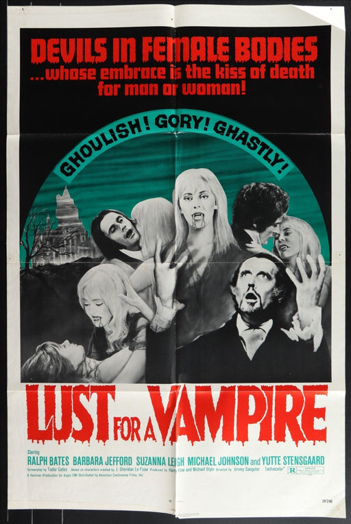 Lust for a Vampire (1971) Original Movie Poster Folded 27x41
