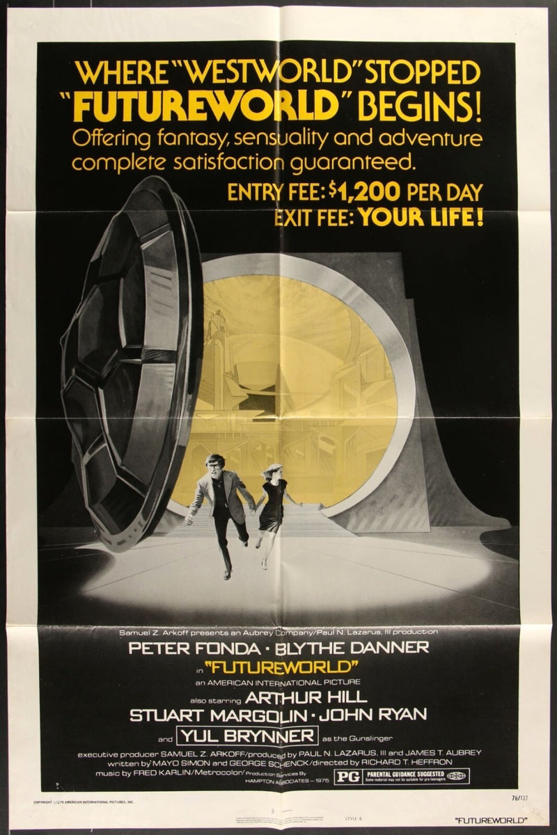 Futureworld (1976) Original Movie Poster Folded 27x41