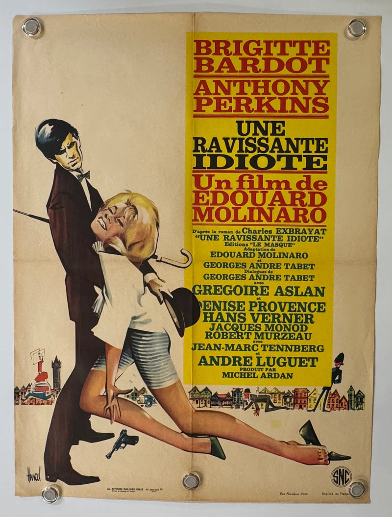 Une Ravissante Idiote (1964) Original French Movie Poster 23x31