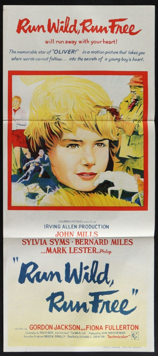 Run Wild, Run Free (1969) Original Australian Daybill Movie Poster Folded 13x30
