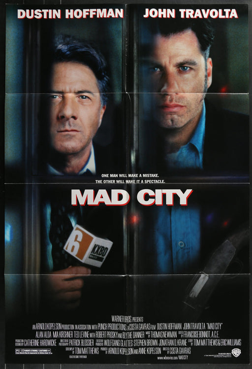 Mad City (1997) Original Movie Poster Folded 27x41