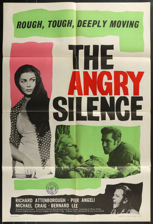 The Angry Silence (1960) Original UK Movie Poster Folded 27x41