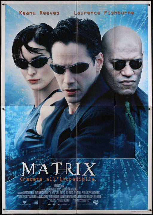 The Matrix (1999) Original Italian 2P Movie Poster Folded 55x78