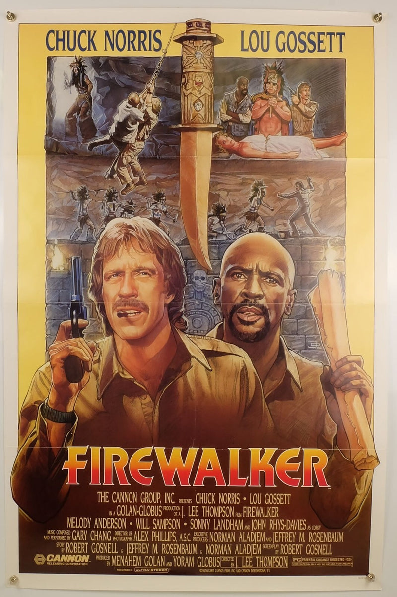 Firewalker (1986) Original Movie Poster Folded 27x41