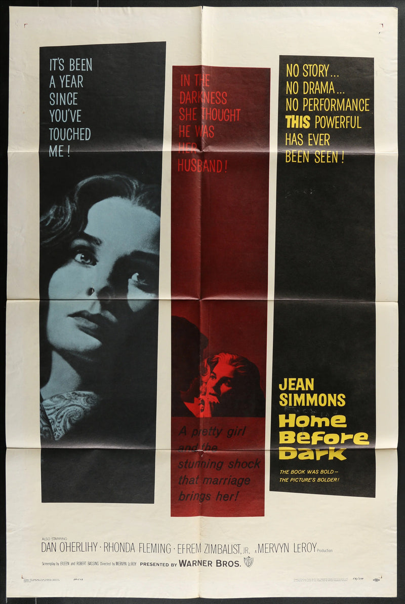 Home Before Dark (1958) Original Movie Poster Folded 27x41
