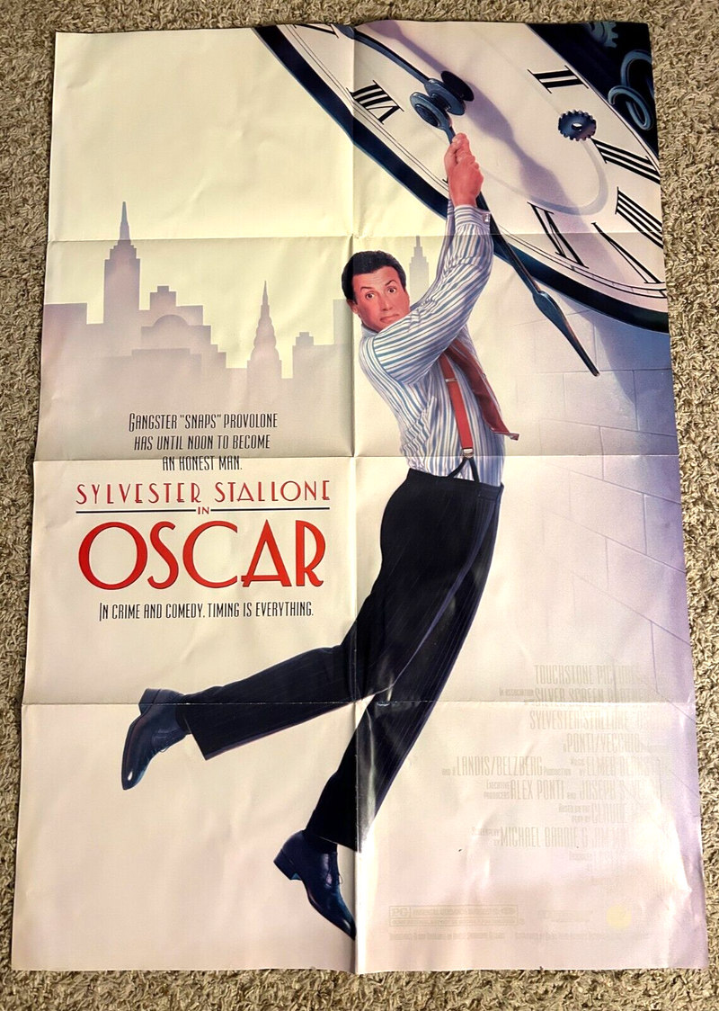 Oscar (1991) Orig. Movie Poster 27x40 Sylvester Stallone Dbl. Sided Folded BP95