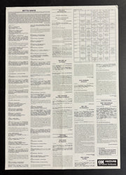 Bette Davis (1988) CAC Voltaire Poster Folded 15.75x22.75
