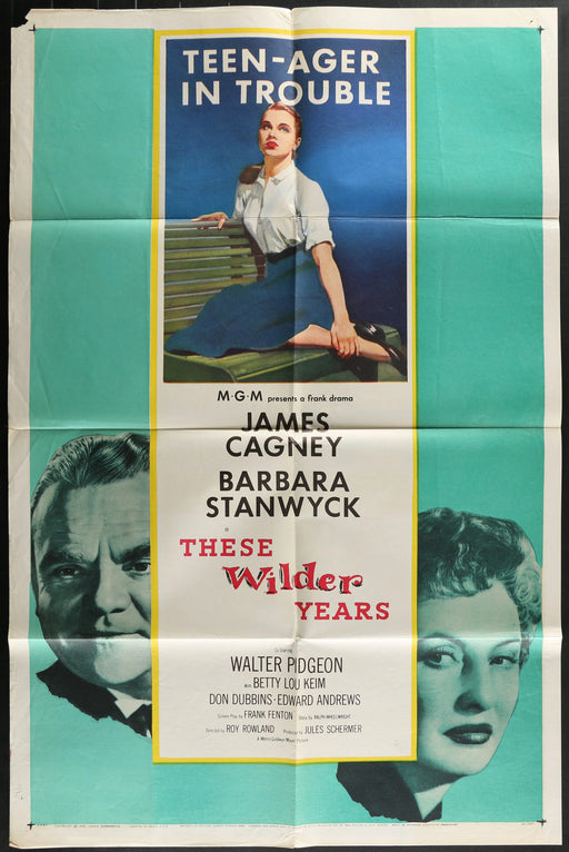 These Wilder Years (1956) Original Movie Poster Folded 27x41