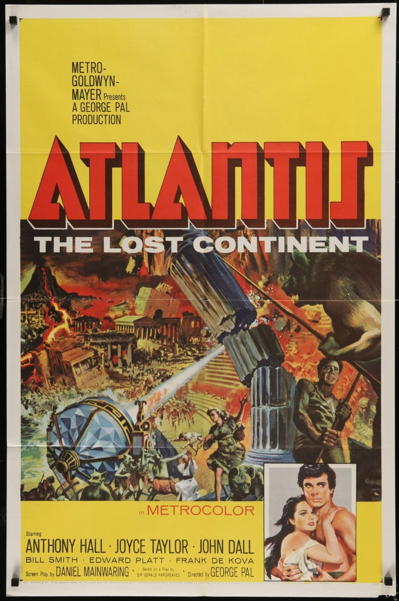 Atlantis: The Lost Continent (1961) Original Movie Poster Folded 27x41