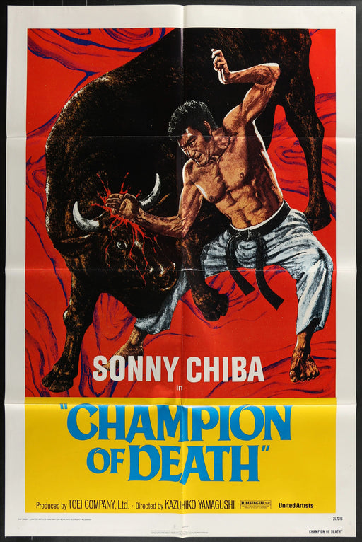 Champion of Death (1976) Original Movie Poster Folded 27x41 