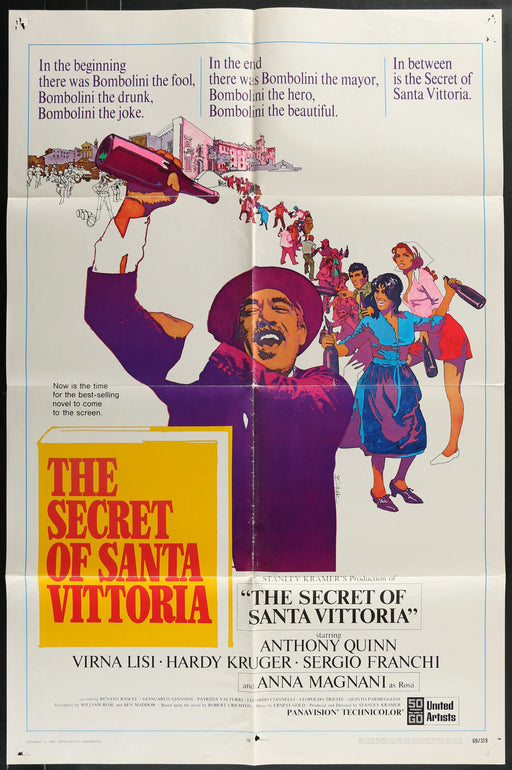 The Secret of Santa Vittoria (1969) Original Movie Poster Folded 27x41