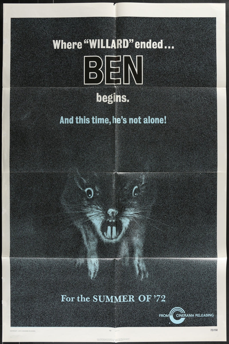 Ben (1972) Original Movie Poster Folded 27x41