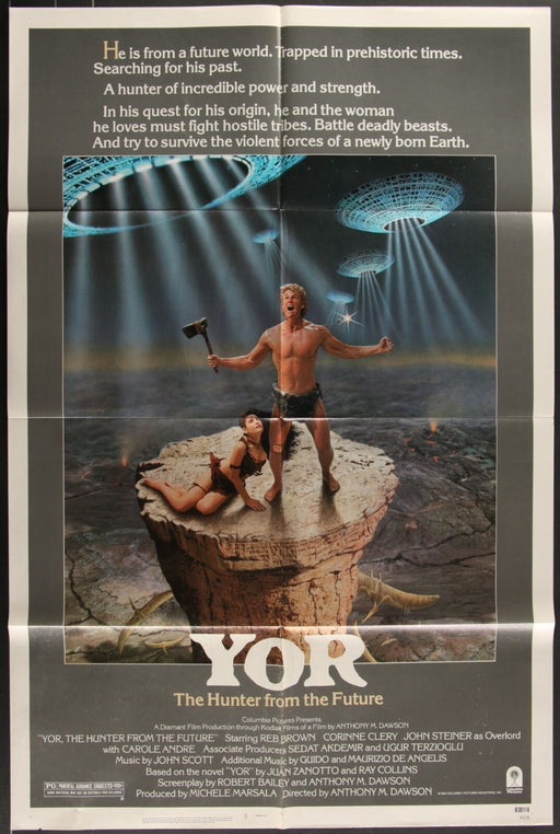 Yor: The Hunter from the Future (1983) Original Movie Poster Folded 27x41