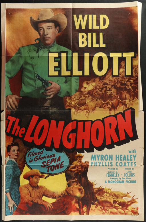 The Longhorn (1951) Original Western Movie Poster F 27x41