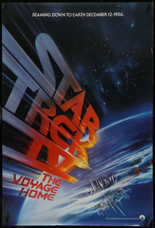 STAR TREK IV - The Voyage Home (1986) Original Teaser Movie Poster 27x40