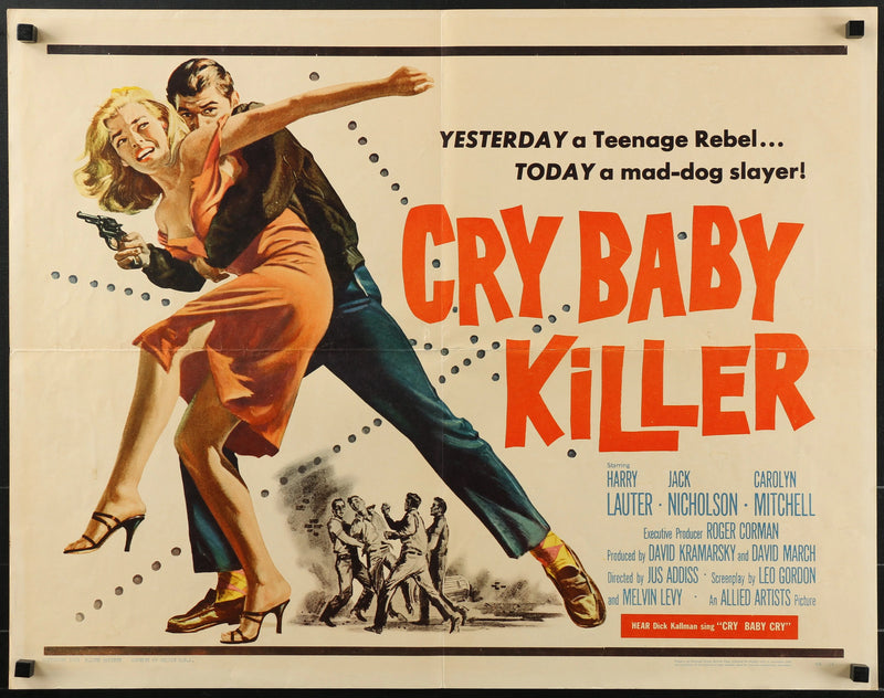 Cry Baby Killer (1958) Original Movie Poster Folded 27x41