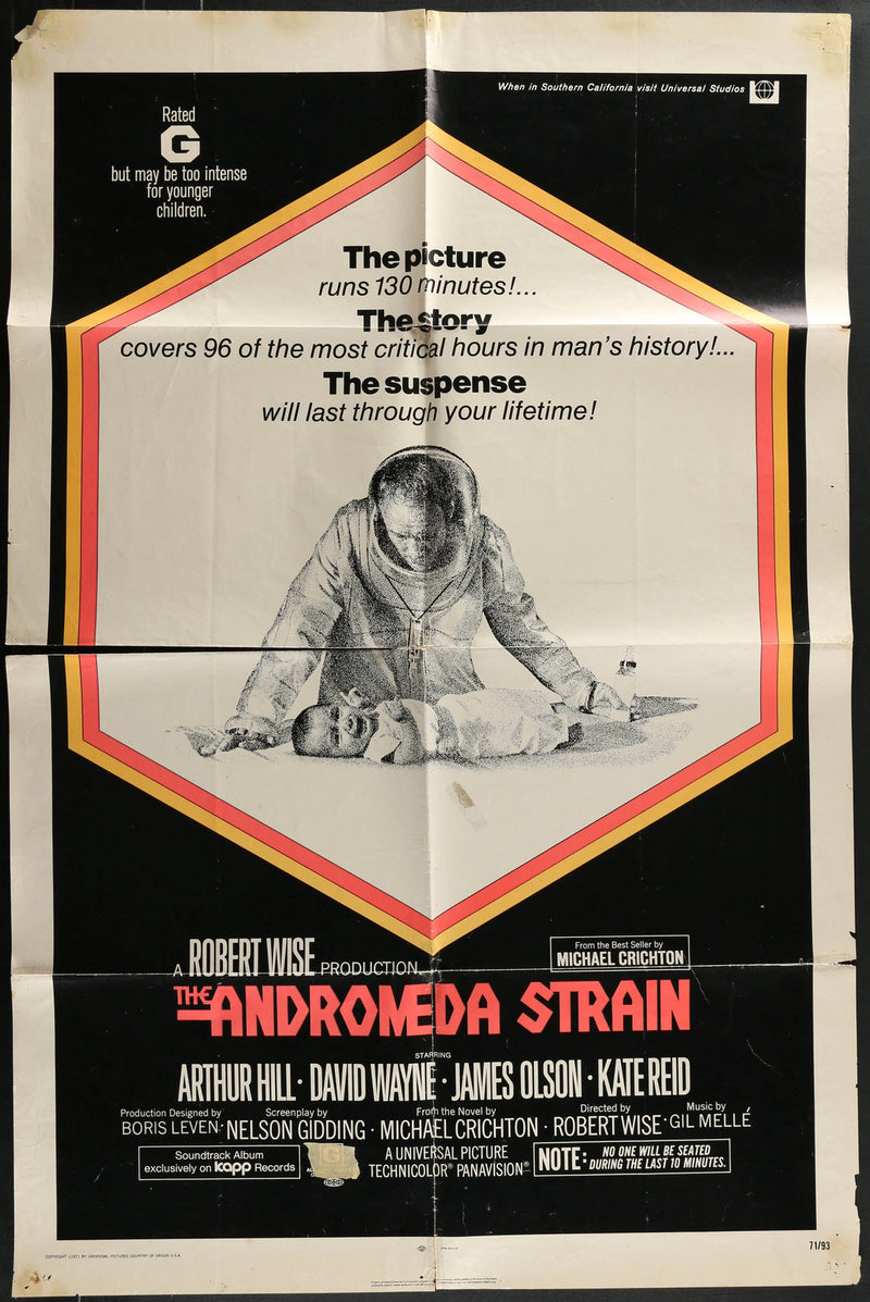 The Andromeda Strain (1971) Original Movie Poster Folded 27x41