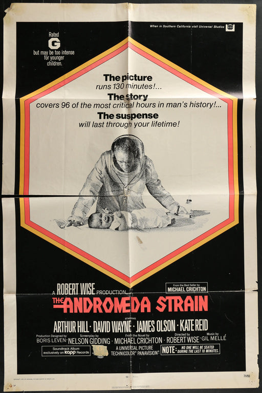 The Andromeda Strain (1971) Original Movie Poster Folded 27x41