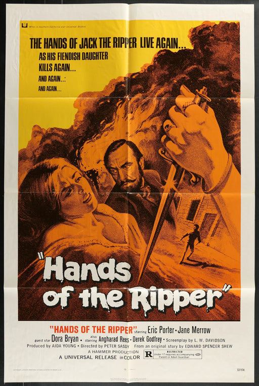 Hands of the Ripper (1971) Original Movie Poster F 27x41