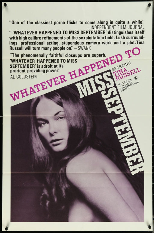 Whatever Happened to Miss September? (1973) Original Movie Poster Folded 27x41