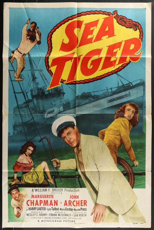 Sea Tiger (1952) Original Movie Poster F 27x41